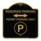 Signmission Reserved Parking Permit Parking W/ & Bidirectional Arrow Heavy-Gauge Alum, 18" x 18", BG-1818-23146 A-DES-BG-1818-23146 - alternate 1